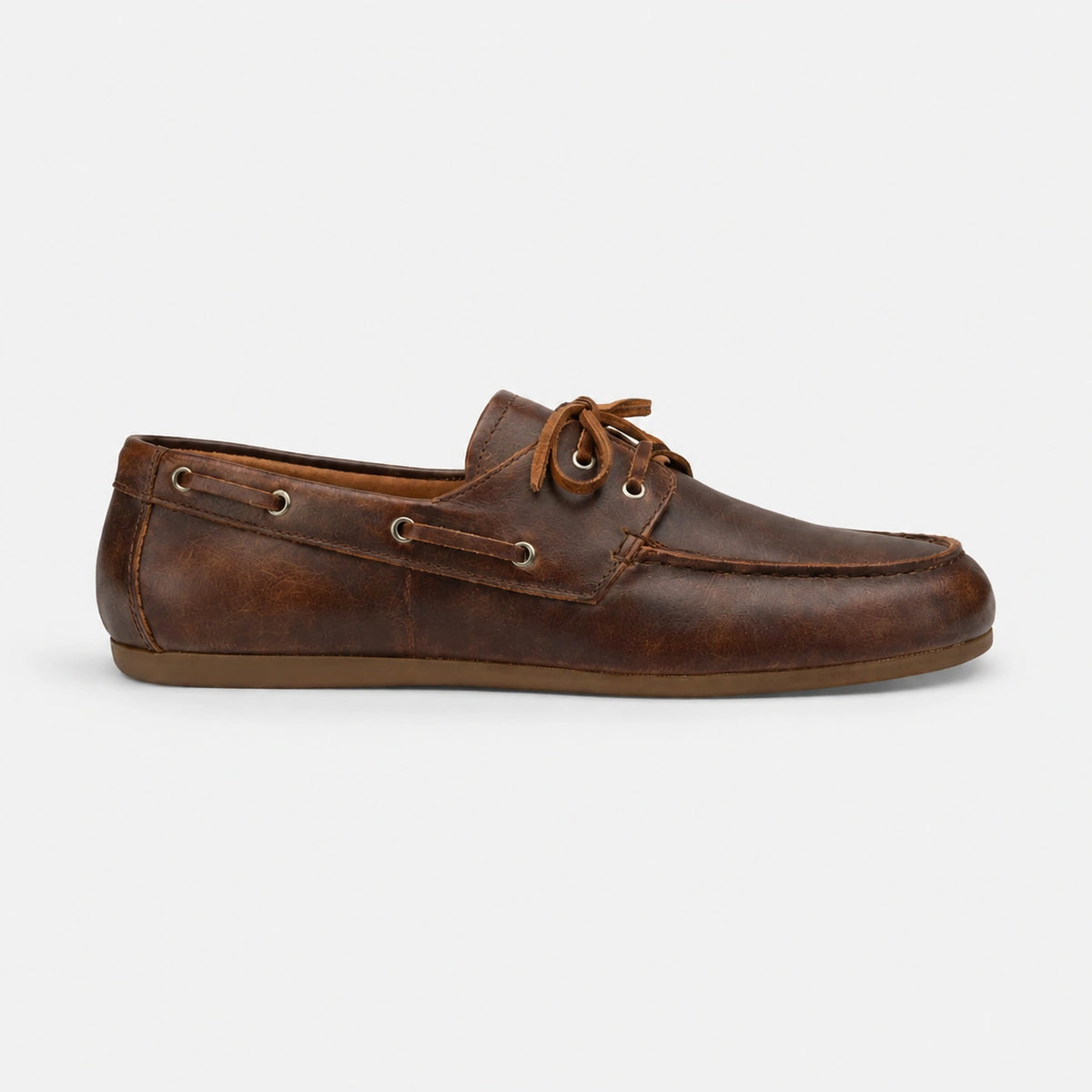 Mocassin en Cuir Marron Foncé à Lacets pour Femme | Marion