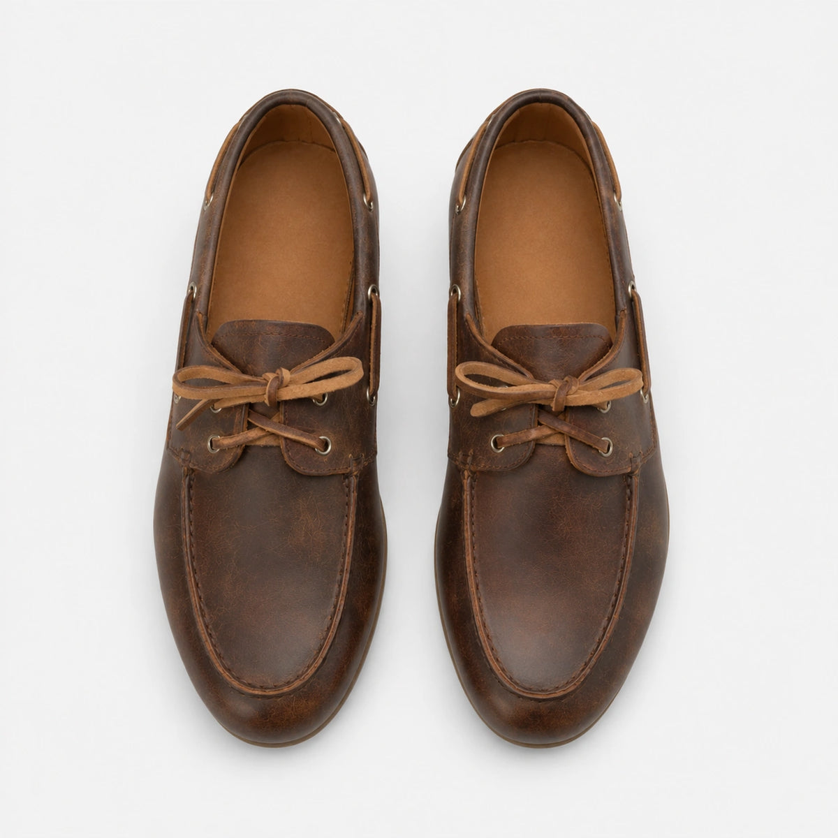 Mocassin en Cuir Marron Foncé à Lacets pour Femme | Marion