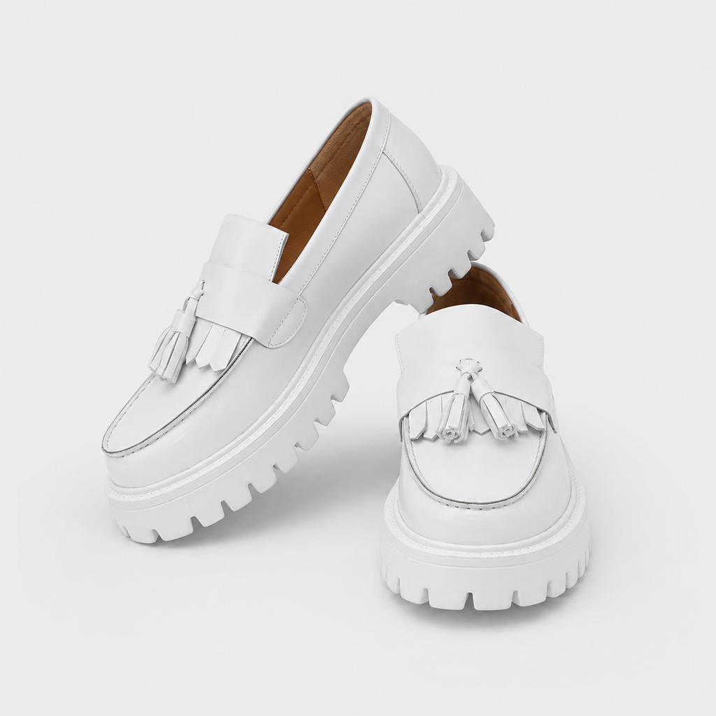 Mocassins Cuir Compensé Homme Blanc | Armand