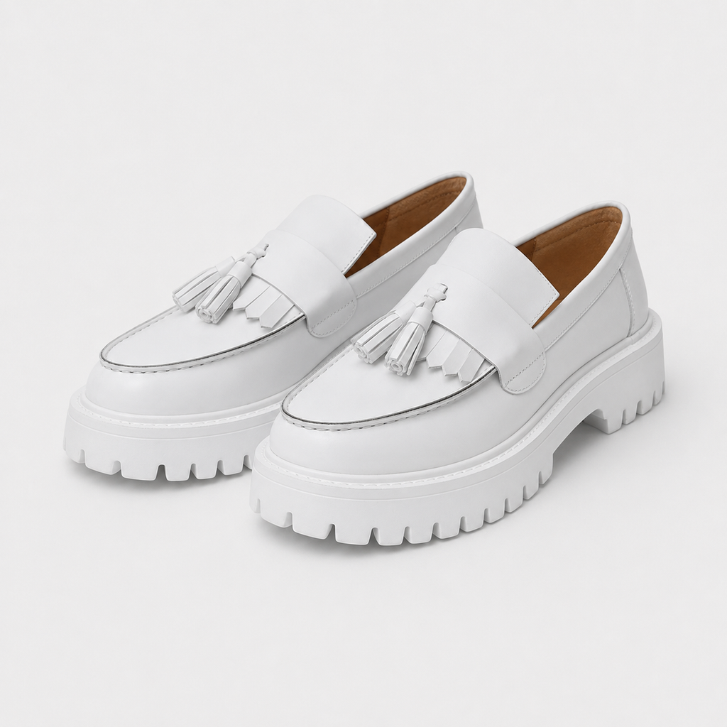 Mocassins Cuir Compensé Homme Blanc | Armand