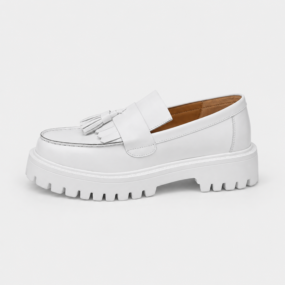 Mocassins Cuir Compensé Homme Blanc | Armand