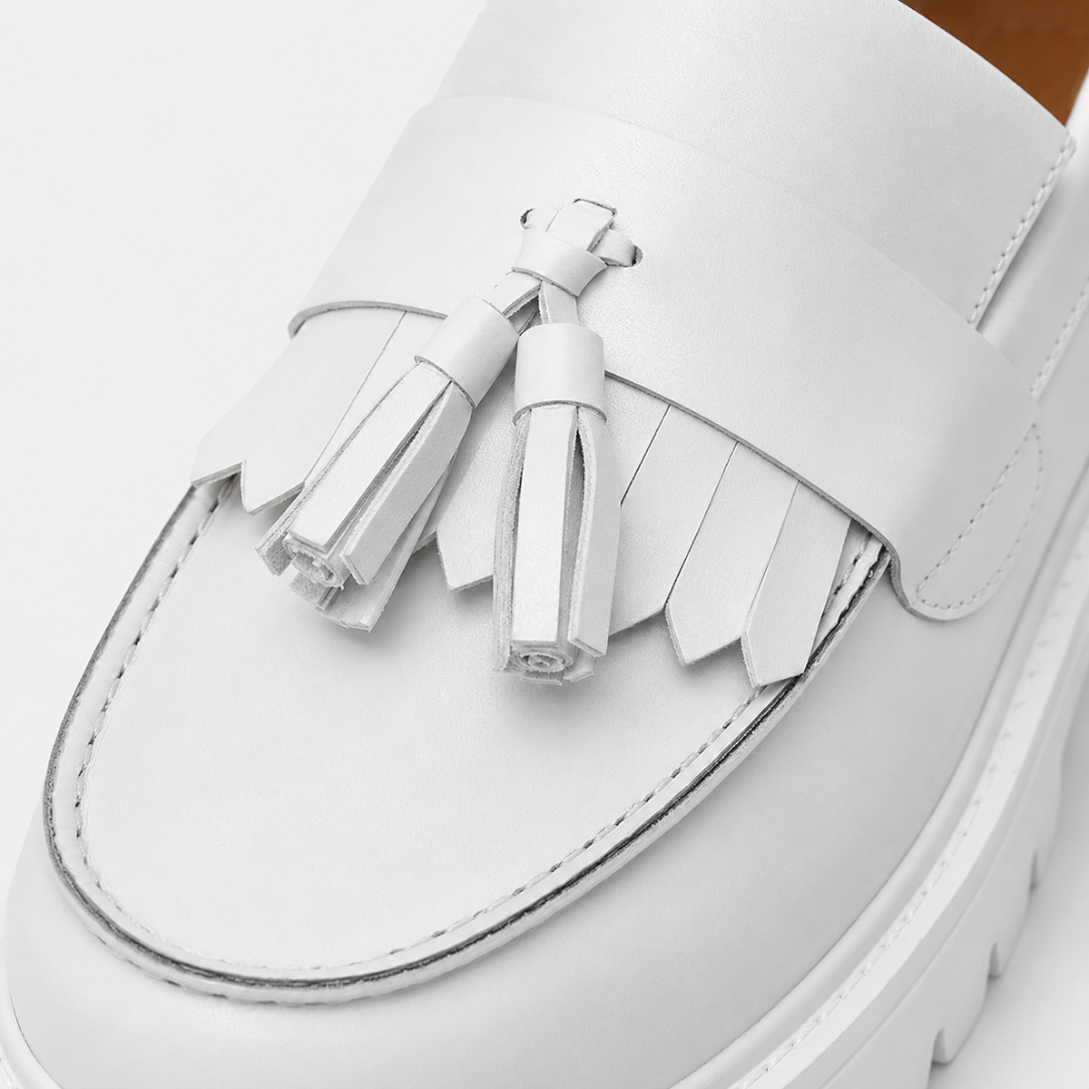 Mocassins Cuir Compensé Homme Blanc | Armand