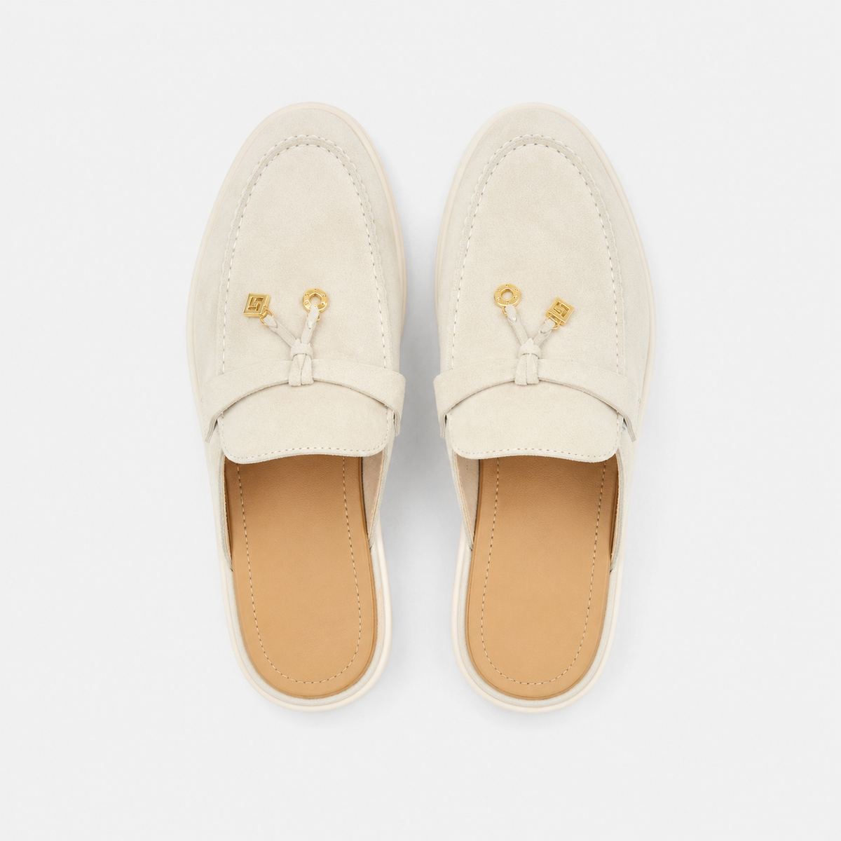 Mocassin Ouvert Crème Femme | Lucie