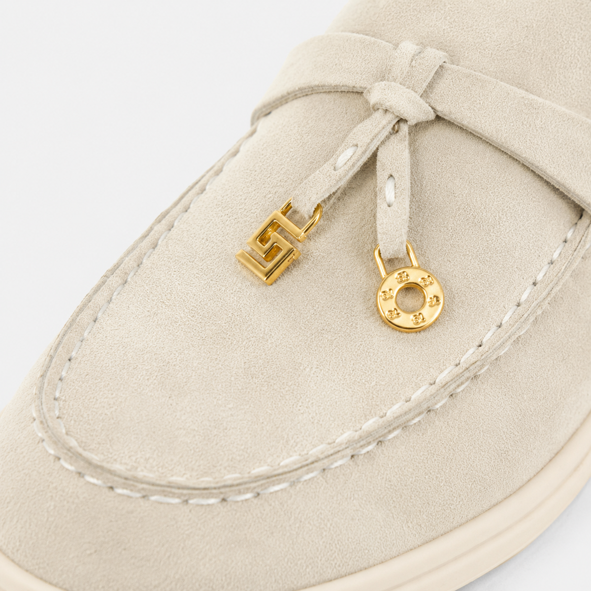 Mocassin Ouvert Crème Femme | Lucie