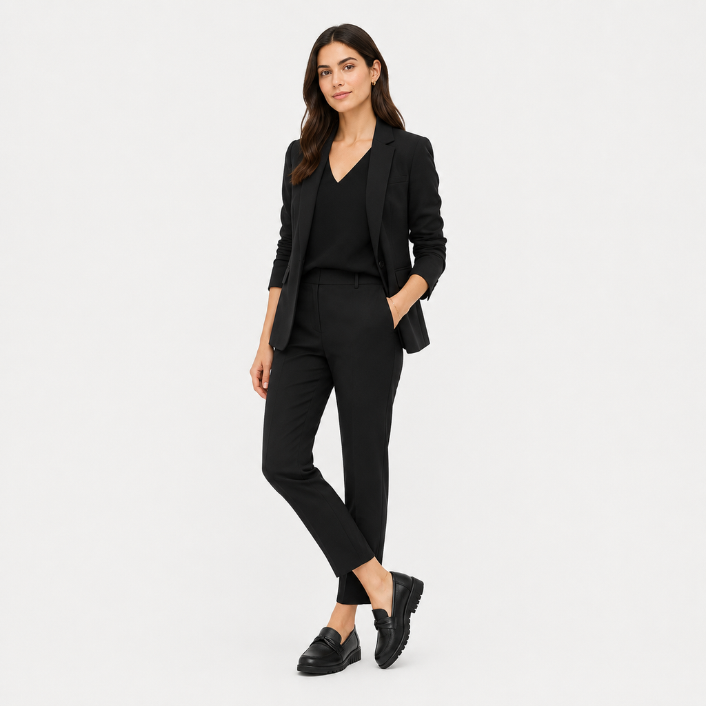 Mocassin Noir Compensé pour Femme avec Bandeau | Suzanne