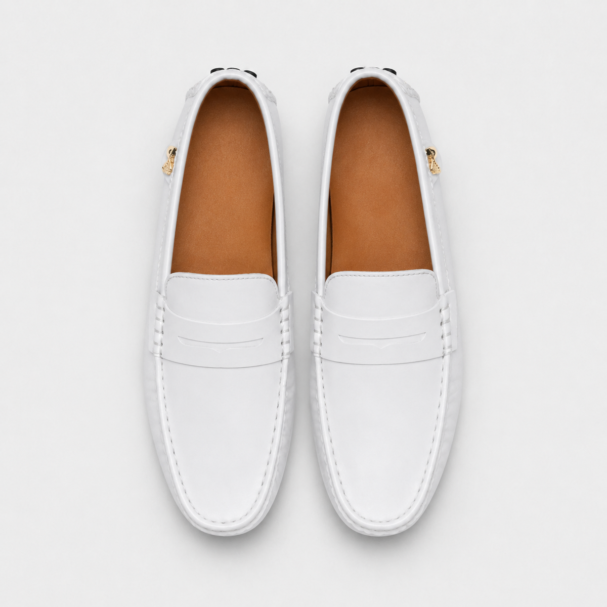 Mocassin en Cuir Vernis Blanc pour Femme | Victoire
