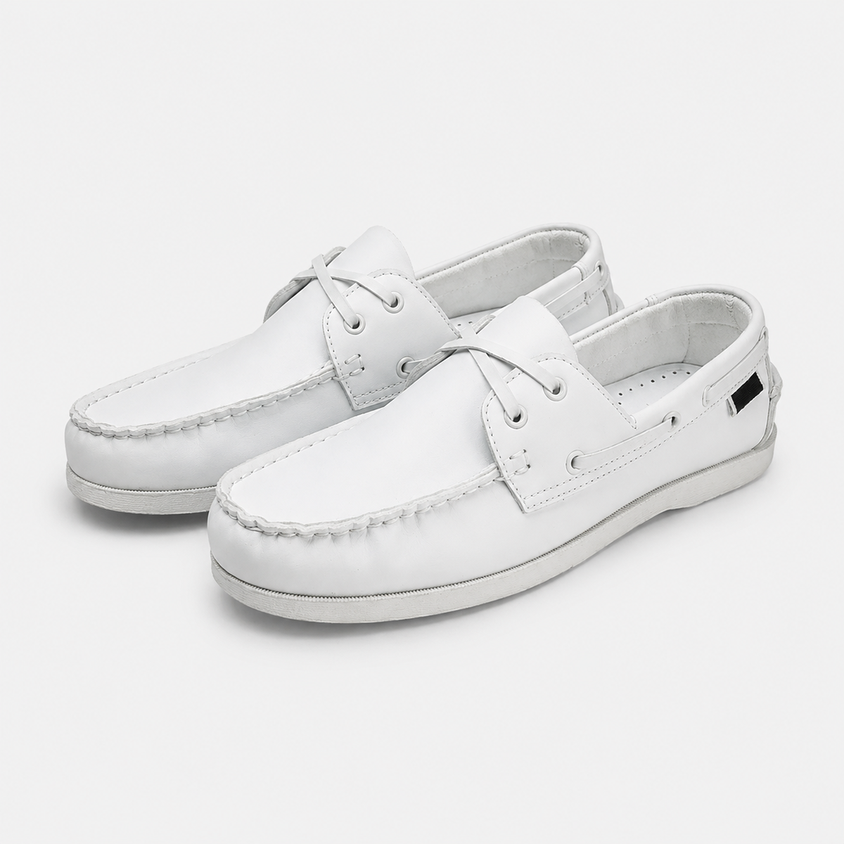 Mocassin en Cuir à Lacet Blanc pour Homme | Desire