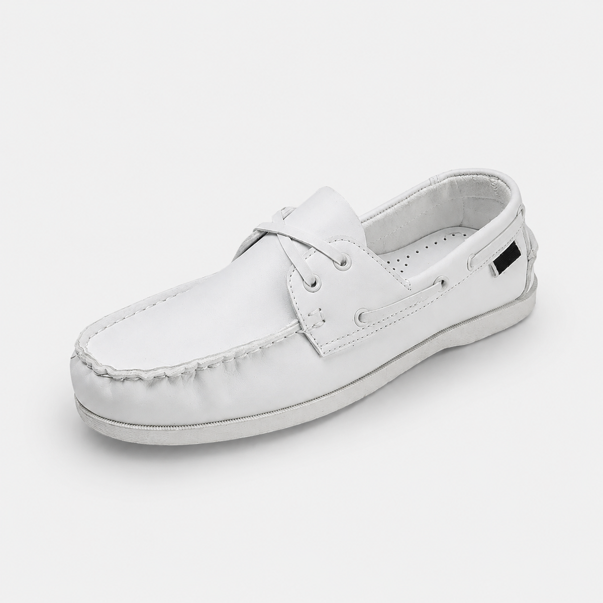 Mocassin en Cuir à Lacet Blanc pour Homme | Desire