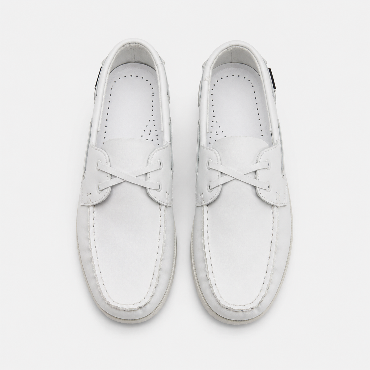Mocassin en Cuir à Lacet Blanc pour Homme | Desire