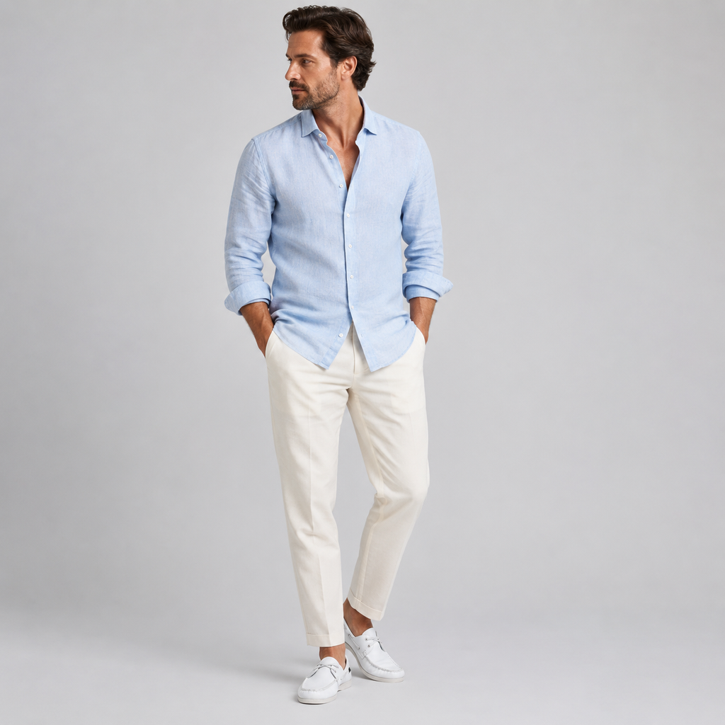 Mocassin en Cuir à Lacet Blanc pour Homme | Desire