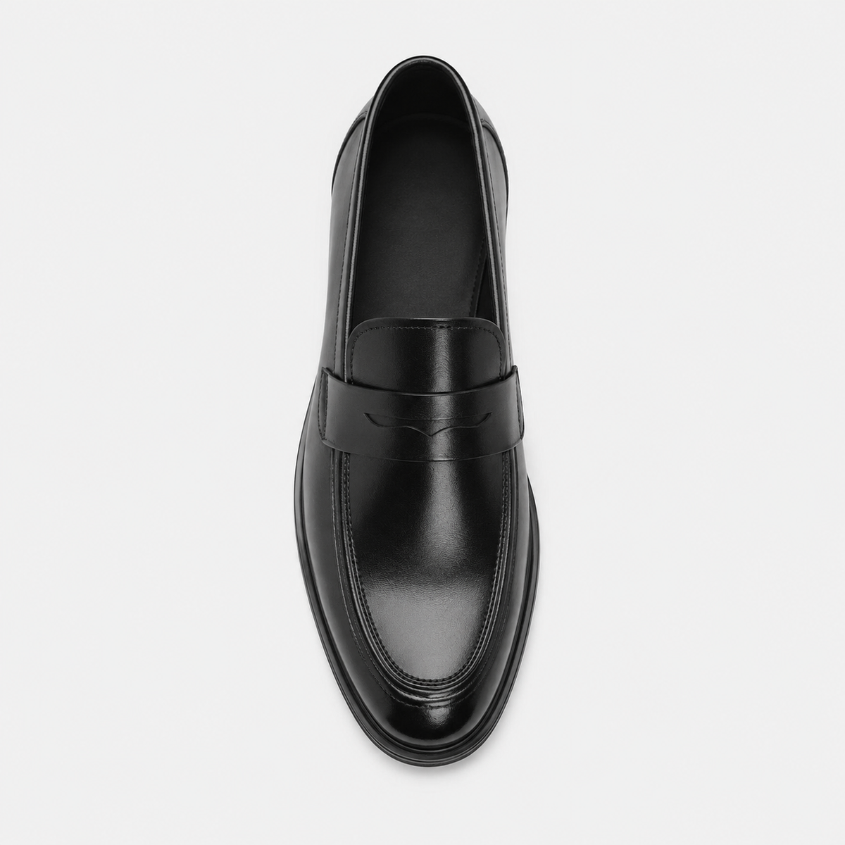 Mocassin de Ville Costume en Cuir Noir Vernis pour Homme | Eugene