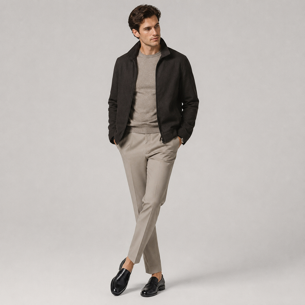 Mocassin de Ville Costume en Cuir Noir Vernis pour Homme | Eugene