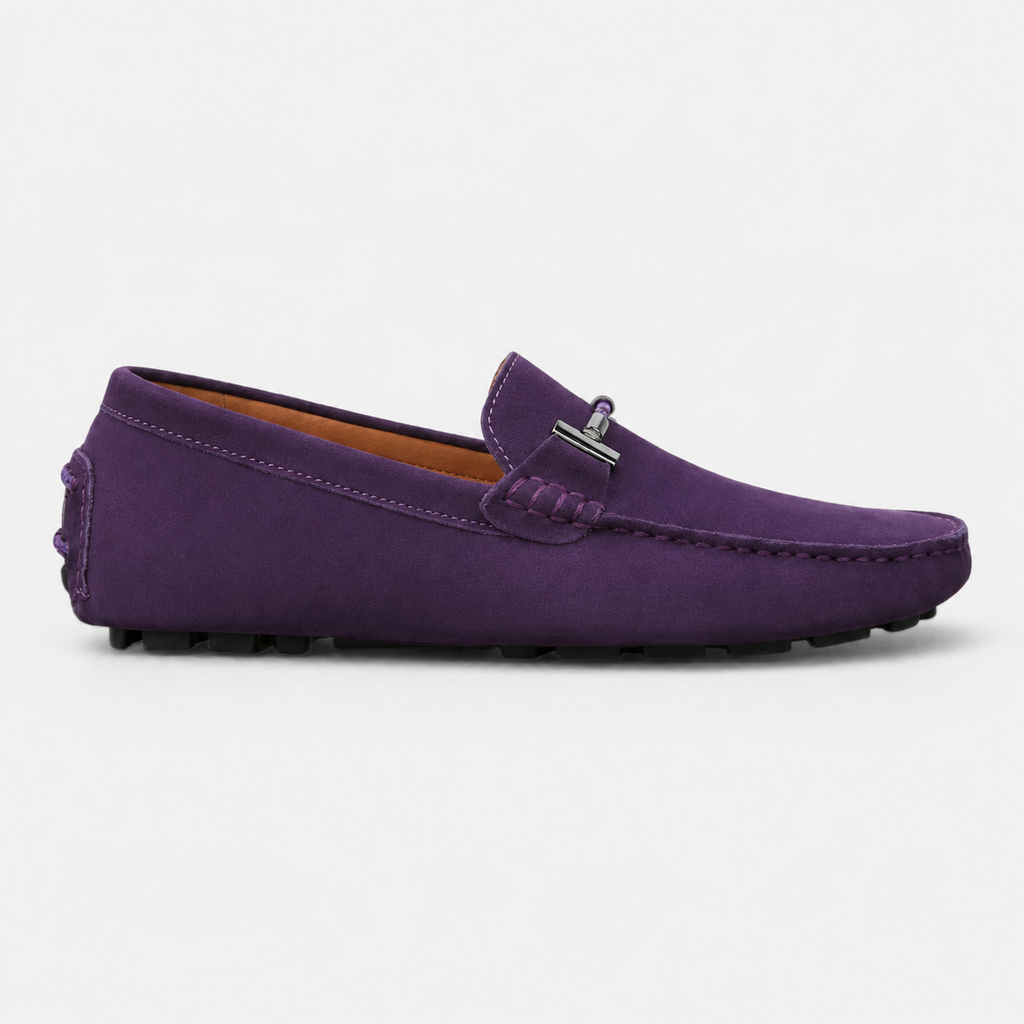 Mocassin Daim Violet Homme | Julien