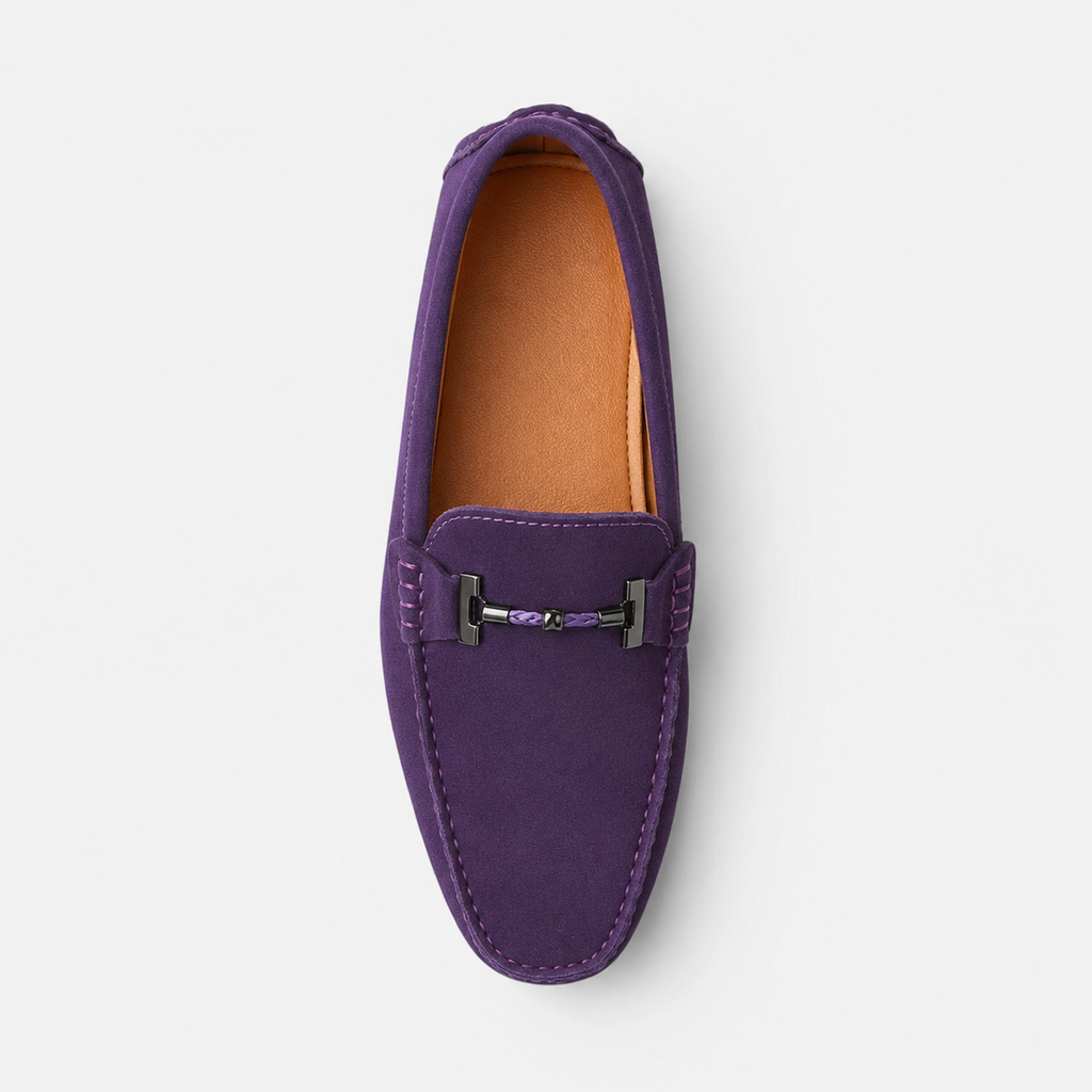 Mocassin Daim Violet Homme | Julien