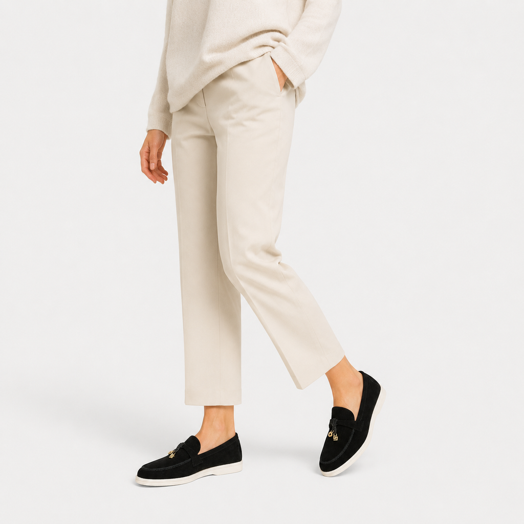 Mocassin Daim Noir Glands Dorés | Angele