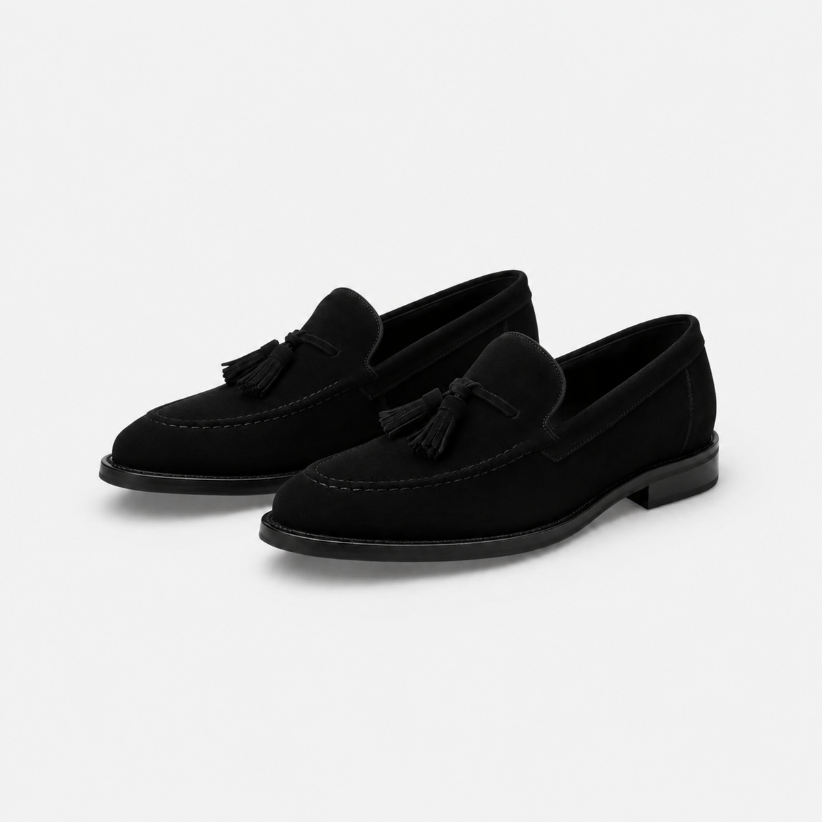Mocassin Daim Noir Gland Talon pour Homme | Luc