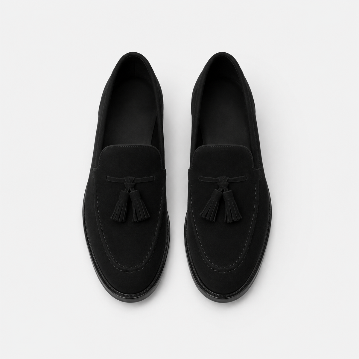 Mocassin Daim Noir Gland Talon pour Homme | Luc