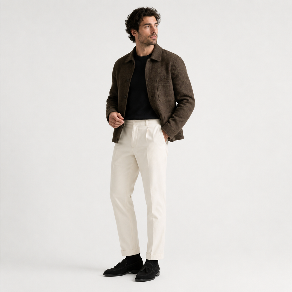 Mocassin Daim Noir Gland Talon pour Homme | Luc