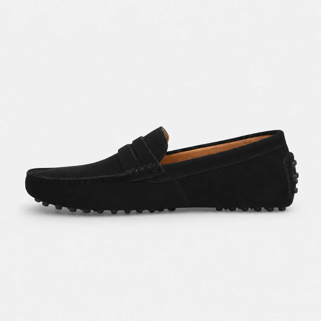 Mocassin Daim Noir Femme | Florence