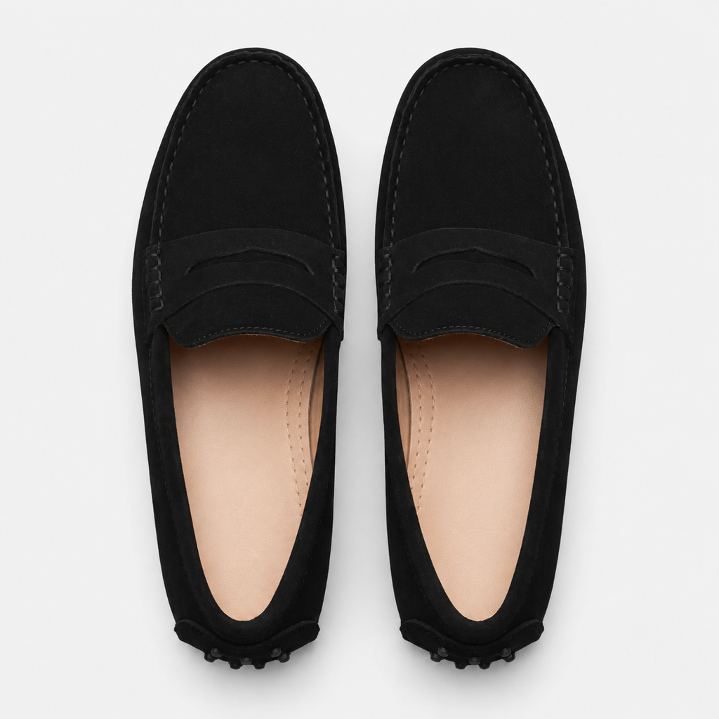 Mocassin Daim Noir Femme | Florence