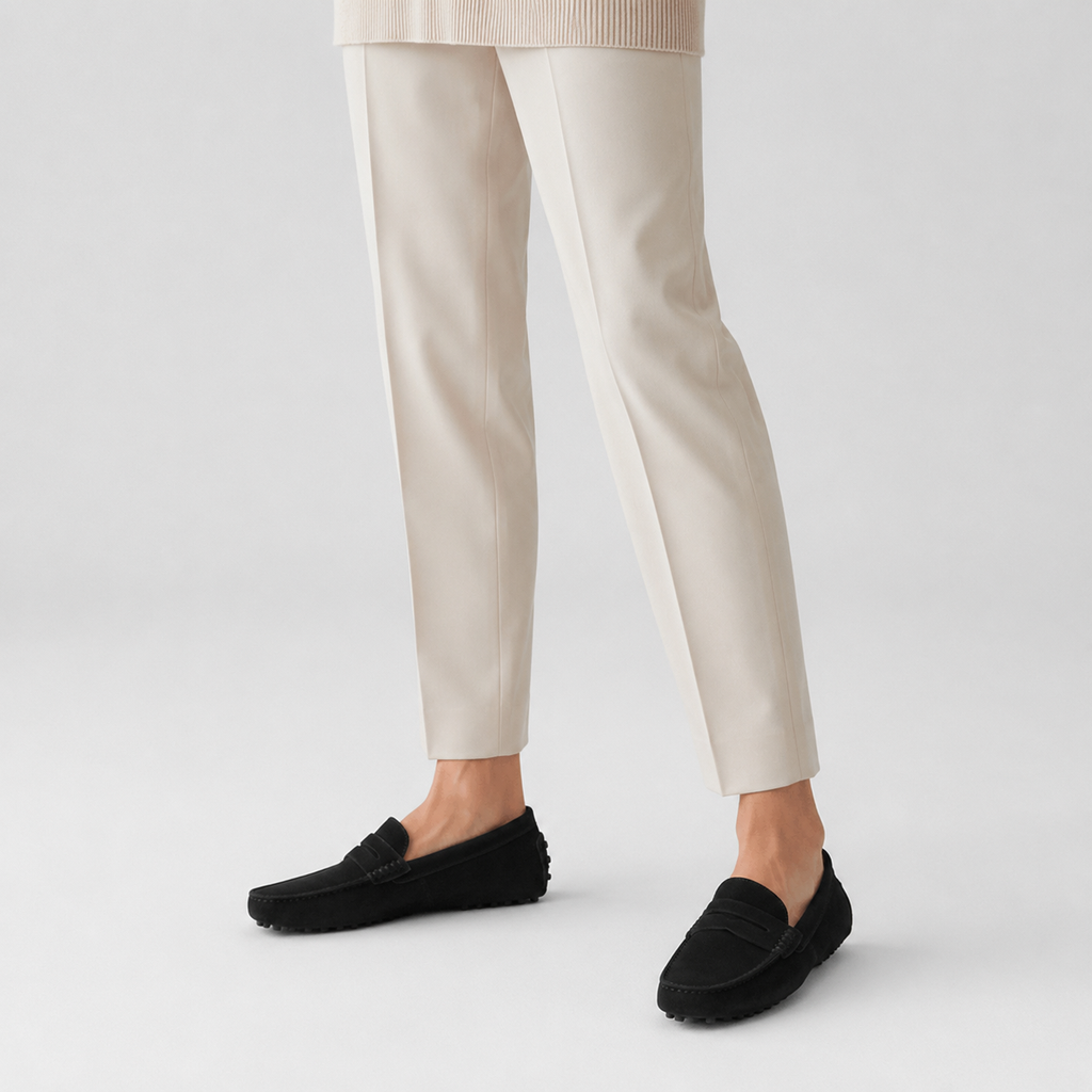 Mocassin Daim Noir Femme | Florence