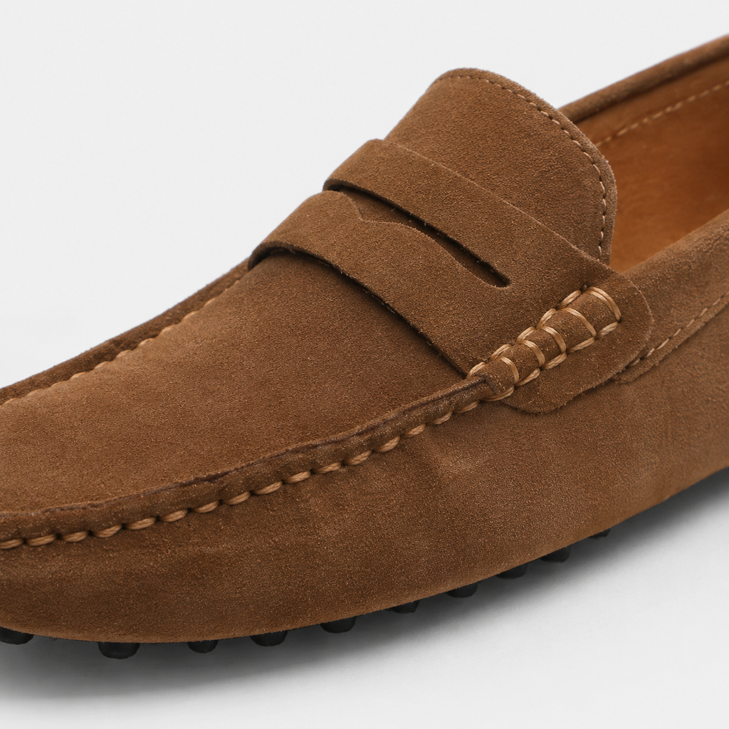 Mocassin Daim Marron Homme | Numa