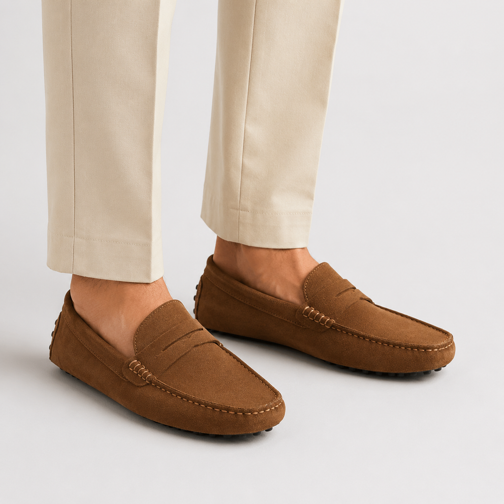 Mocassin Daim Marron Homme | Numa