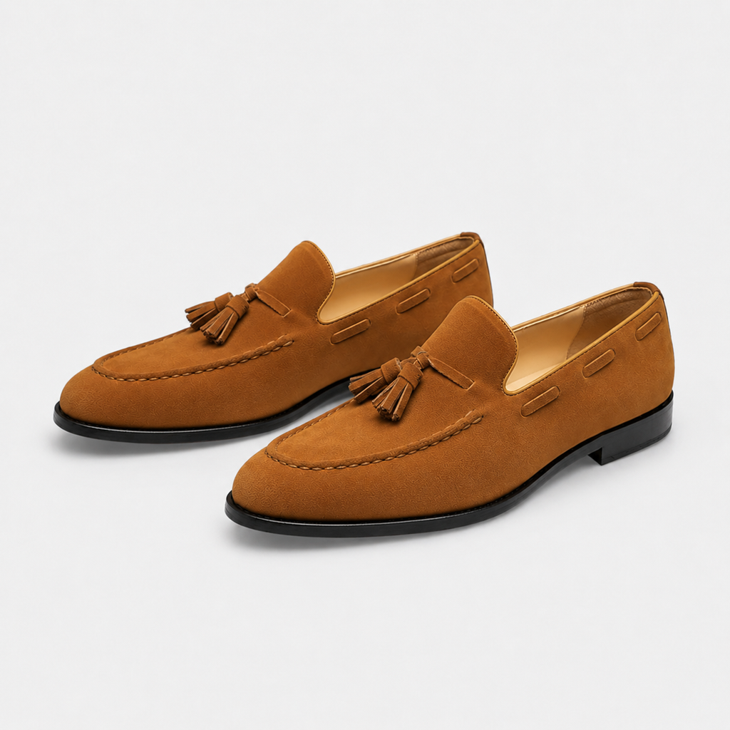 Mocassin Daim Camel à Gland Homme | Perceval