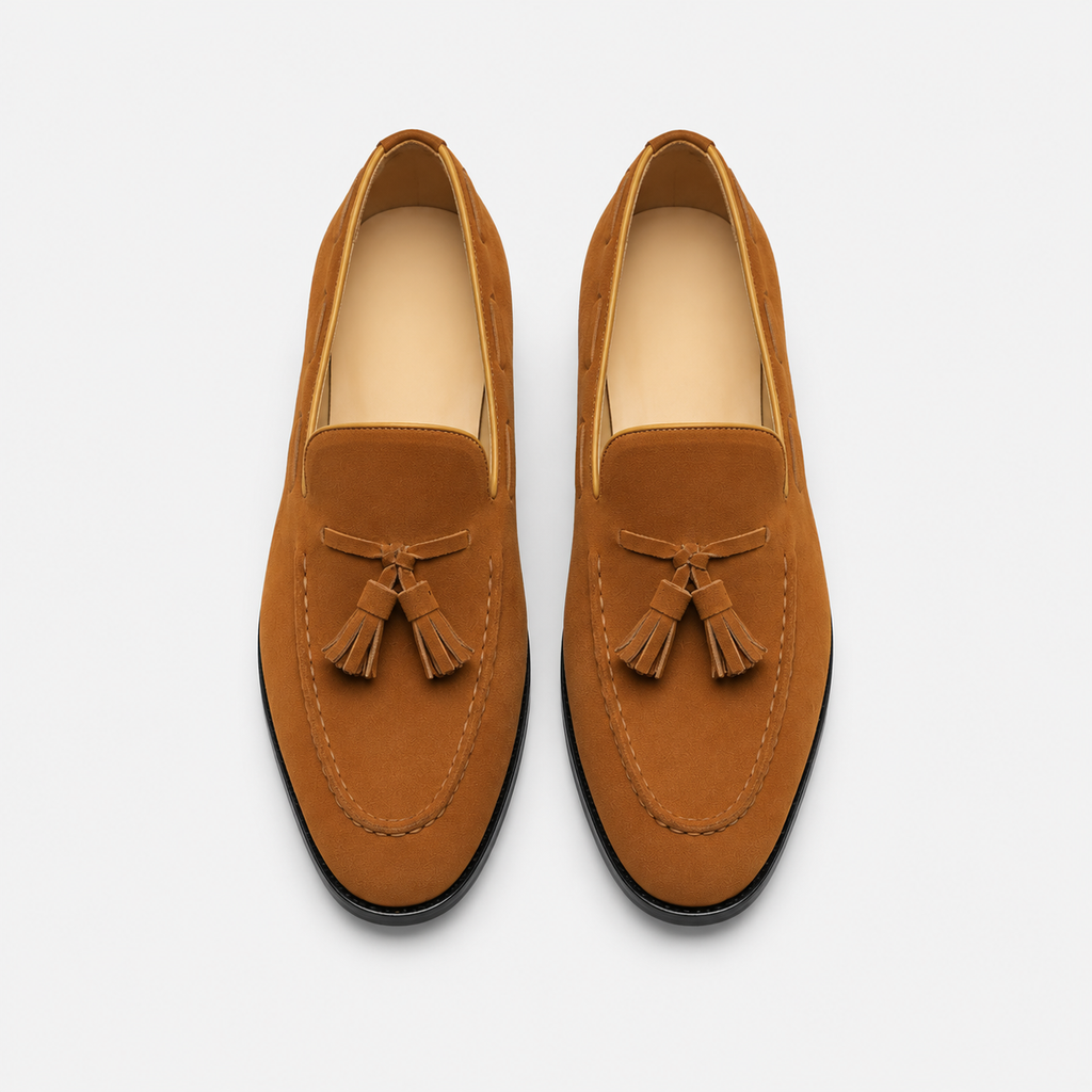 Mocassin Daim Camel à Gland Homme | Perceval