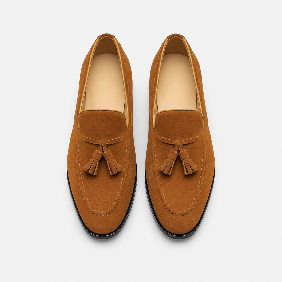 Mocassin Daim Camel à Gland Homme | Perceval