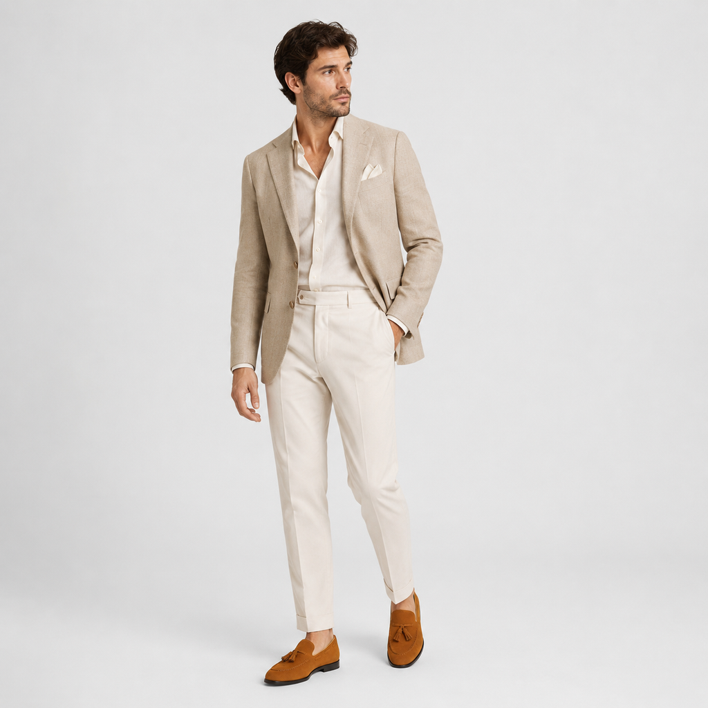 Mocassin Daim Camel à Gland Homme | Perceval