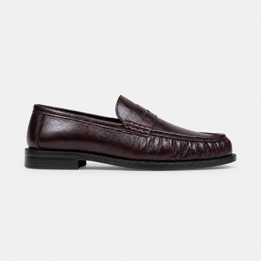 Mocassin Cuir Bordeaux Femme | Barbara