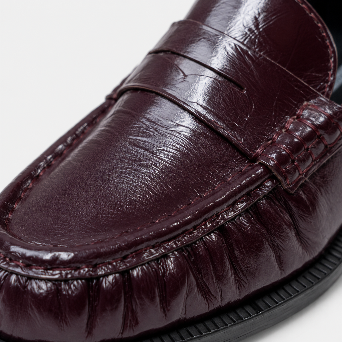Mocassin Cuir Bordeaux Femme | Barbara