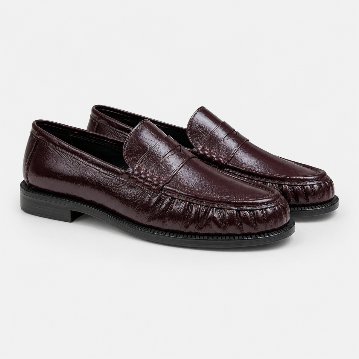 Mocassin Cuir Bordeaux Femme | Barbara