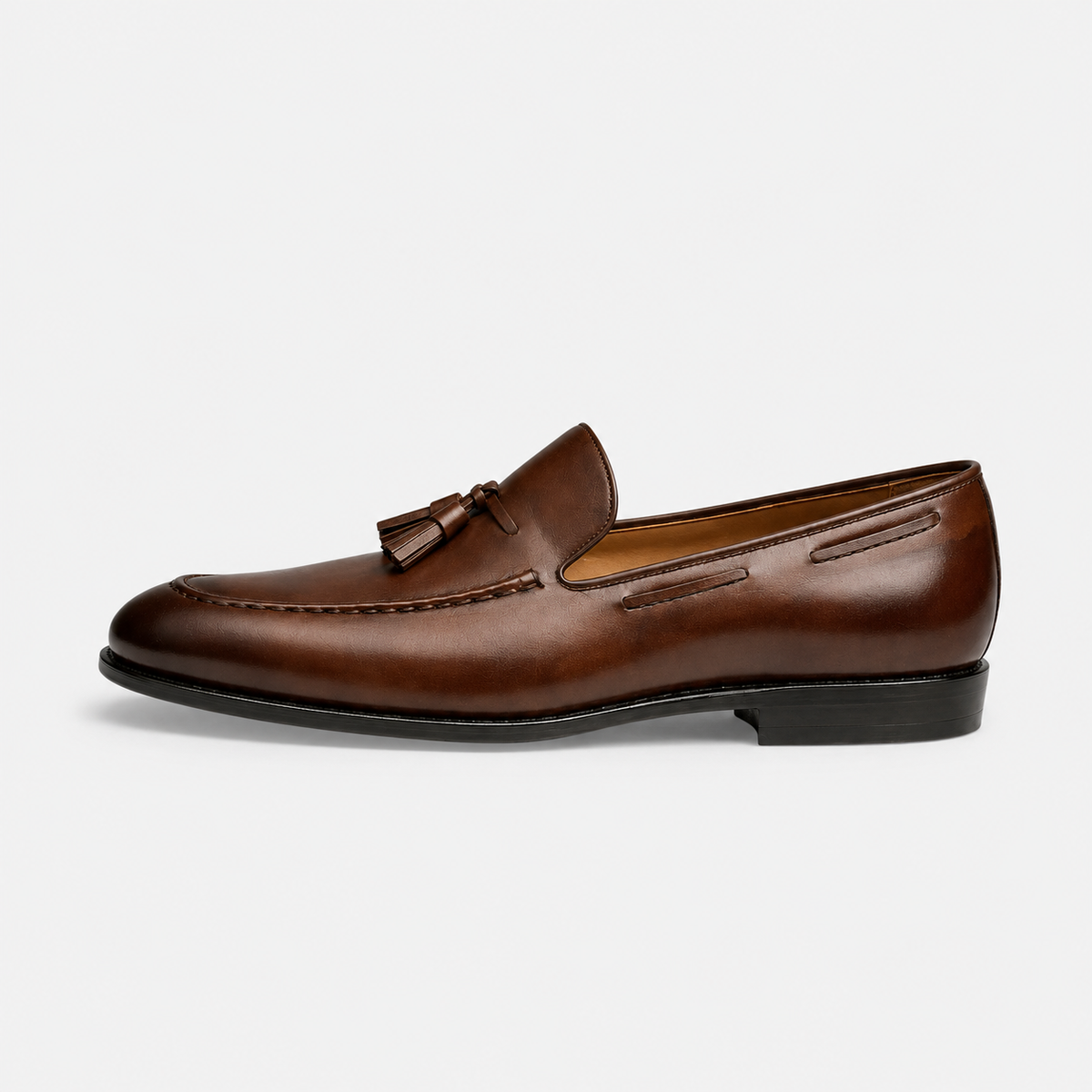 Mocassin Cuir Marron Vernis à Gland Homme | Antoine