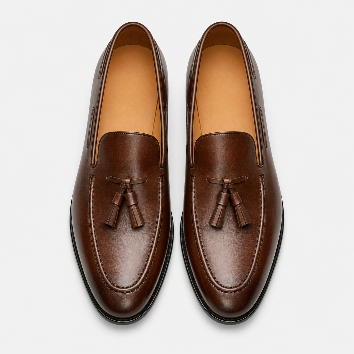 Mocassin Cuir Marron Vernis à Gland Homme | Antoine