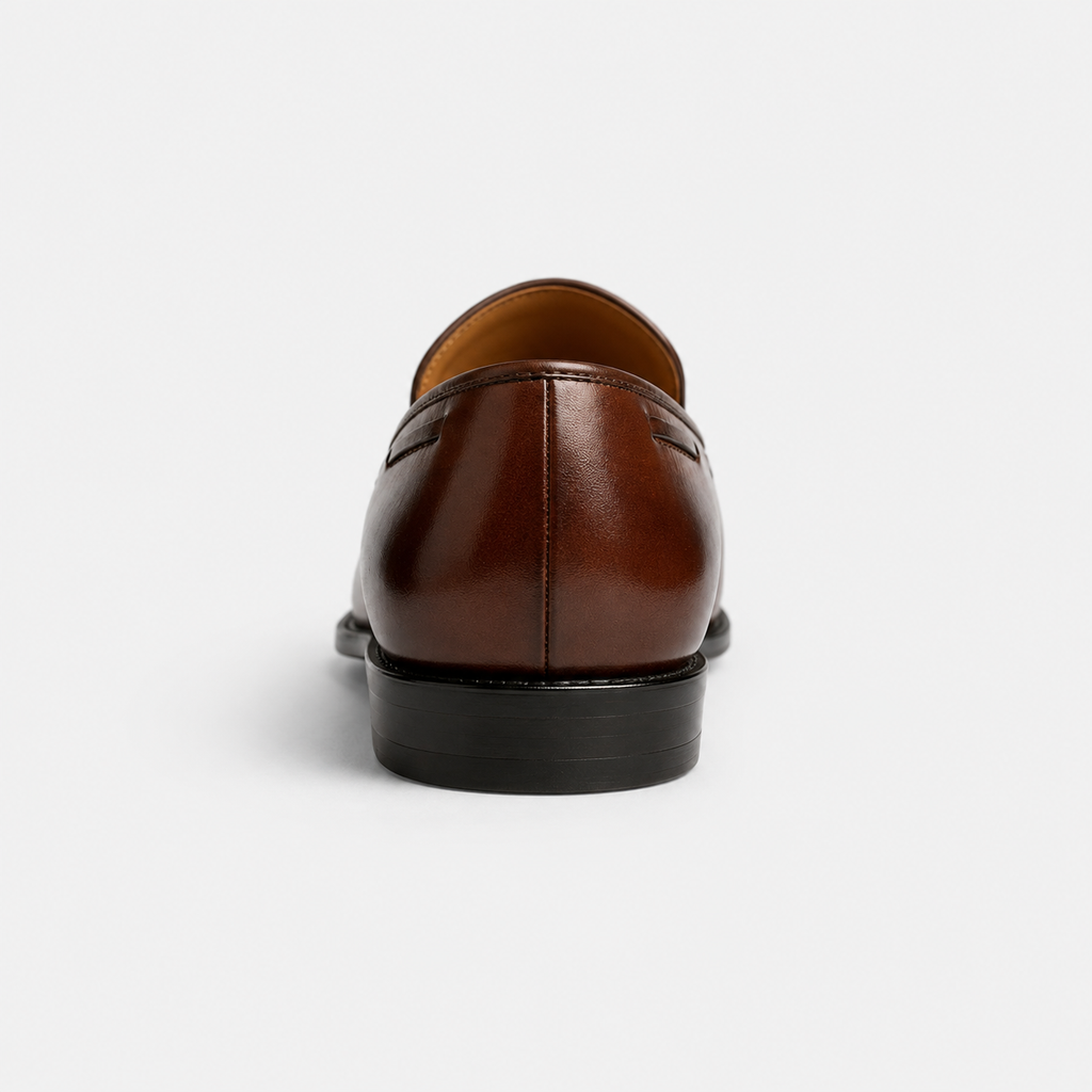 Mocassin Cuir Marron Vernis à Gland Homme | Antoine
