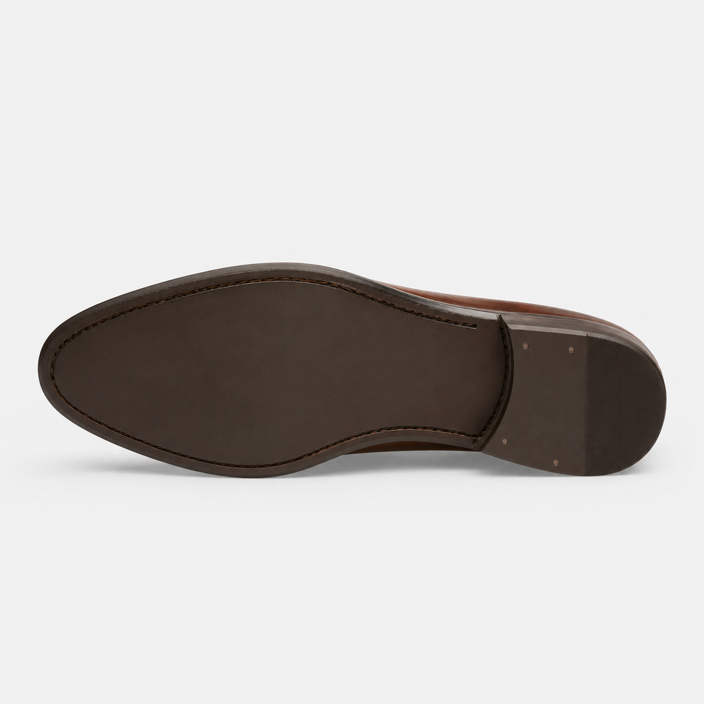 Mocassin Cuir Marron Vernis à Gland Homme | Antoine