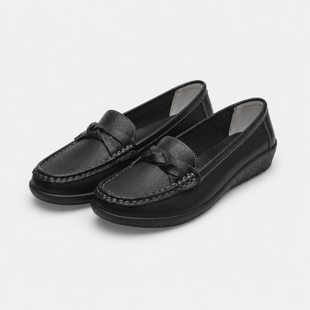 Mocassin Cuir Femme Noir | Zoé