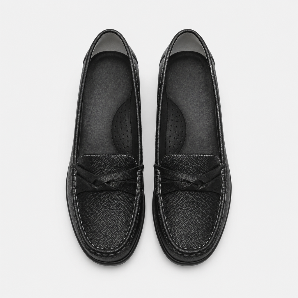 Mocassin Cuir Femme Noir | Zoé
