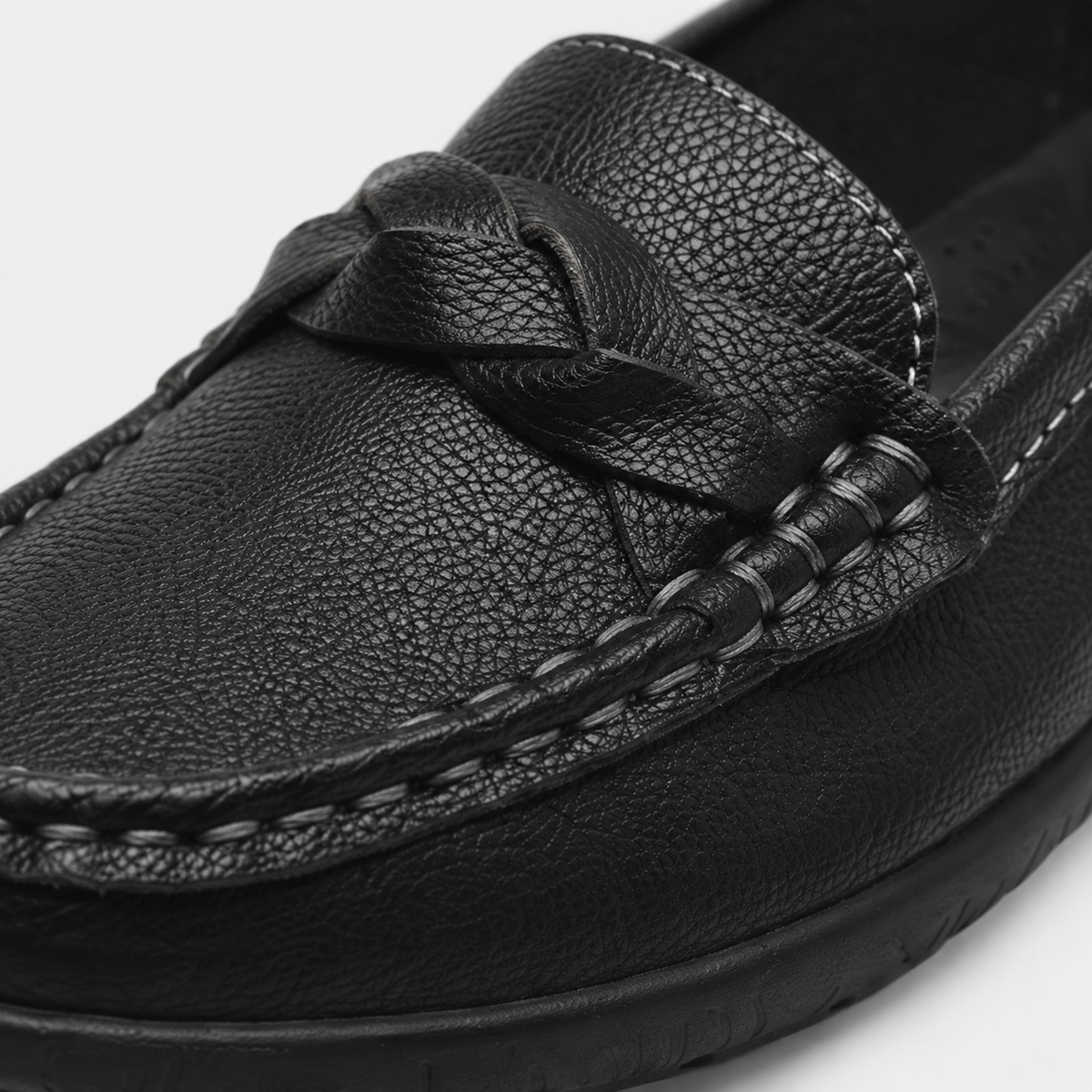 Mocassin Cuir Femme Noir | Zoé