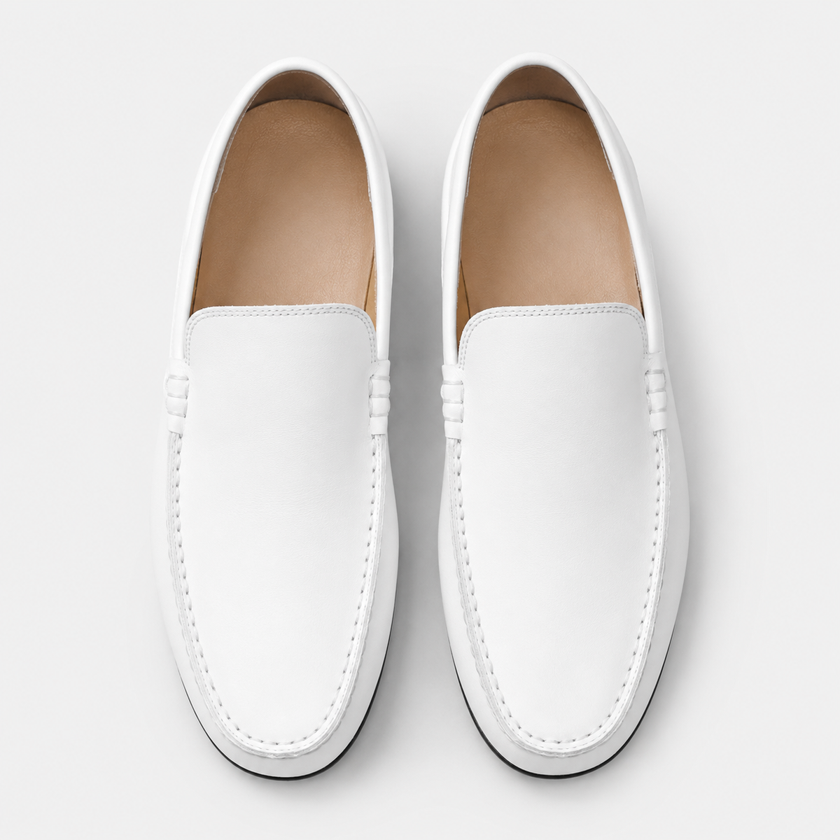 Mocassin Cuir Blanc Homme | Louis