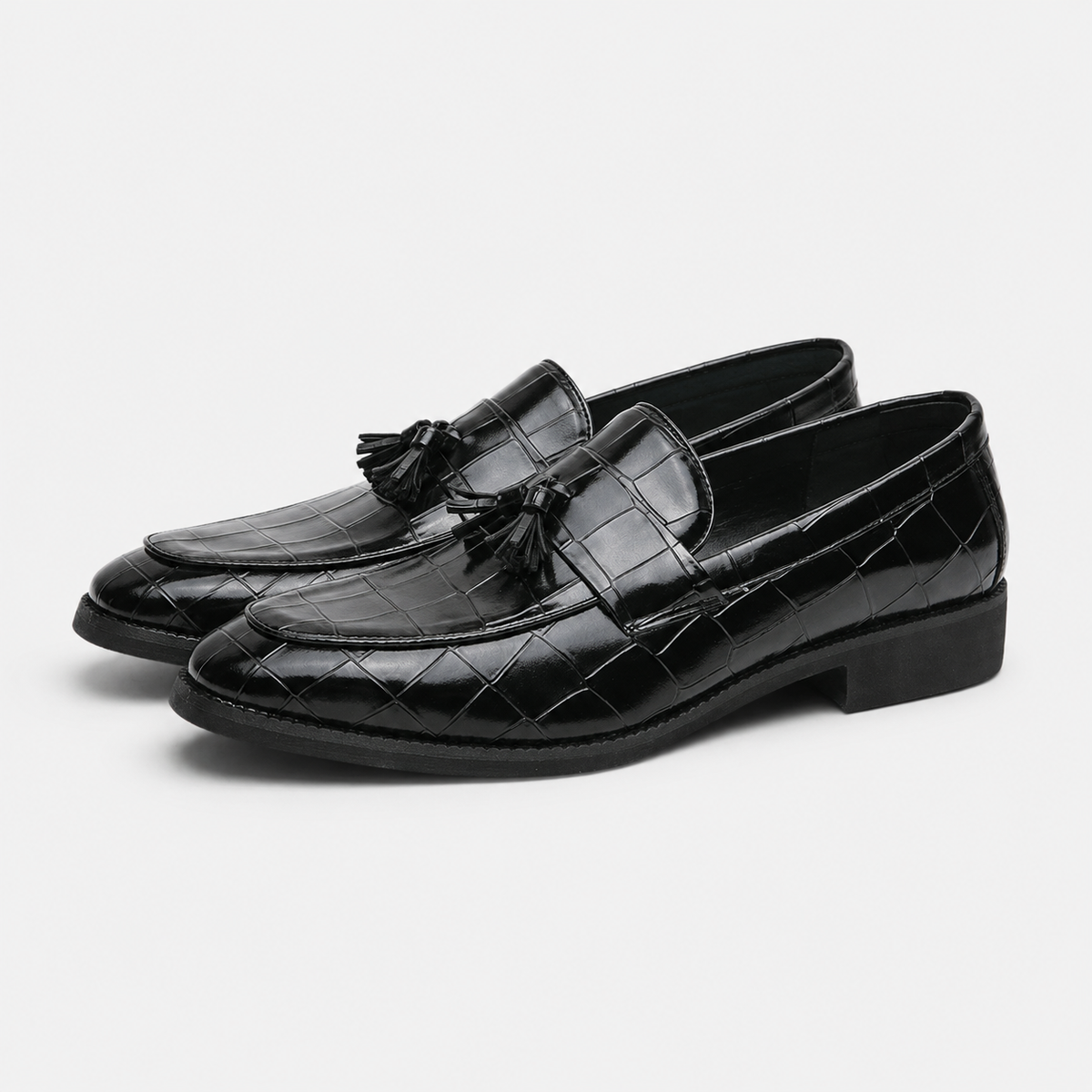 Mocassin Croco à Glands | Gatien