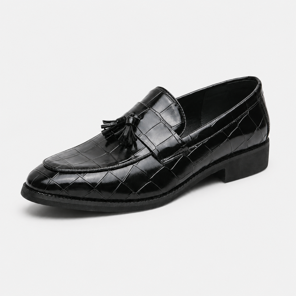 Mocassin Croco à Glands | Gatien