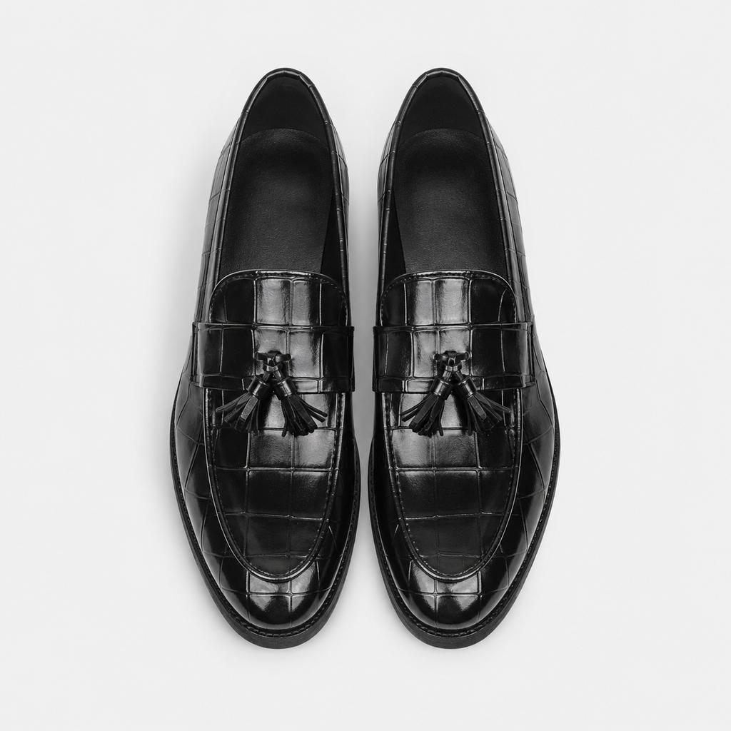 Mocassin Croco à Glands | Gatien