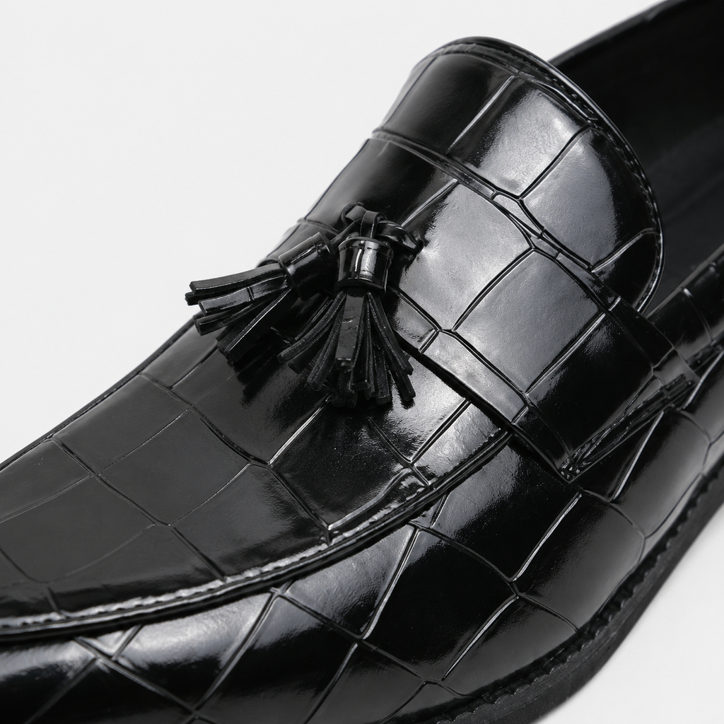 Mocassin Croco à Glands | Gatien
