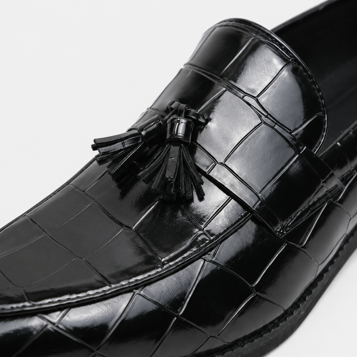Mocassin Croco à Glands | Gatien