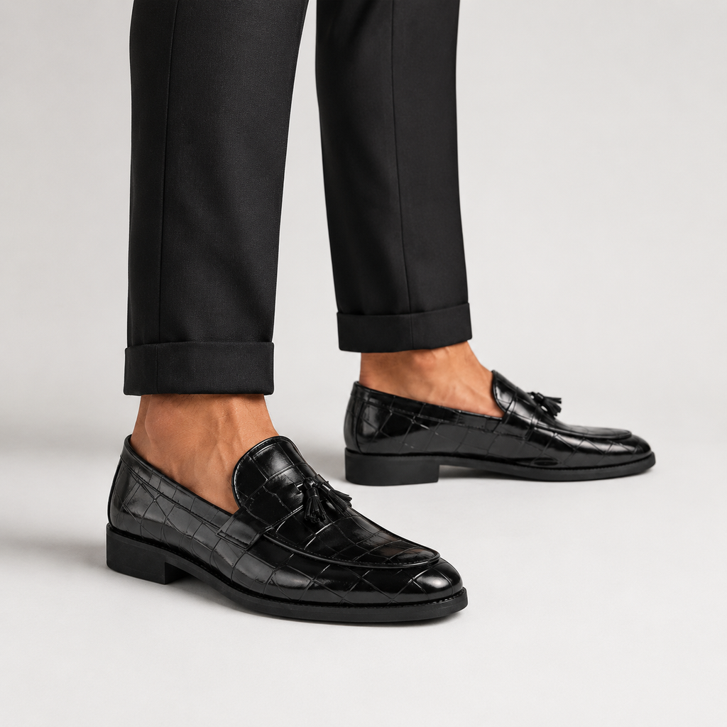 Mocassin Croco à Glands | Gatien