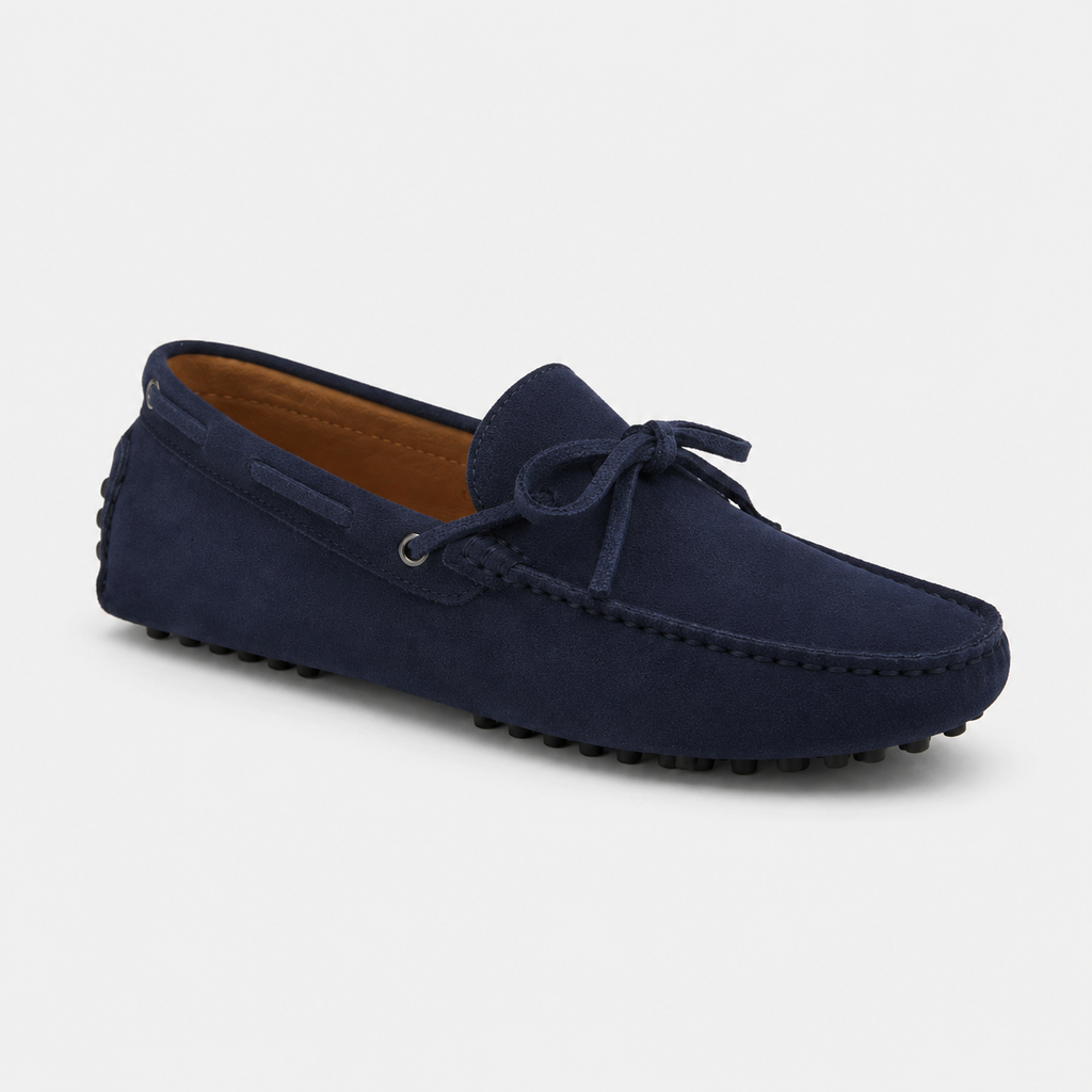 Mocassin Confort Bateau en Daim Bleu Marine pour Homme | Adrien