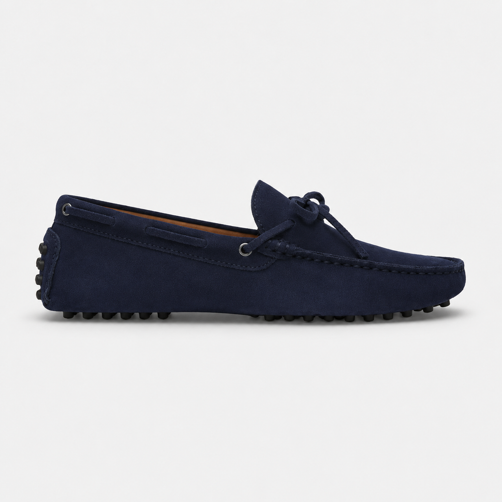 Mocassin Confort Bateau en Daim Bleu Marine pour Homme | Adrien